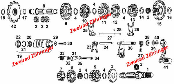 Ersatzteile Getriebe Rotax 122